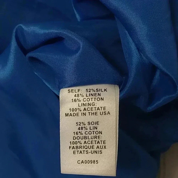 Nanette Lepore Blue Floral Butterfly Silk & Linen Halter Cocktail Dress Size 4 - Picture 7 of 8